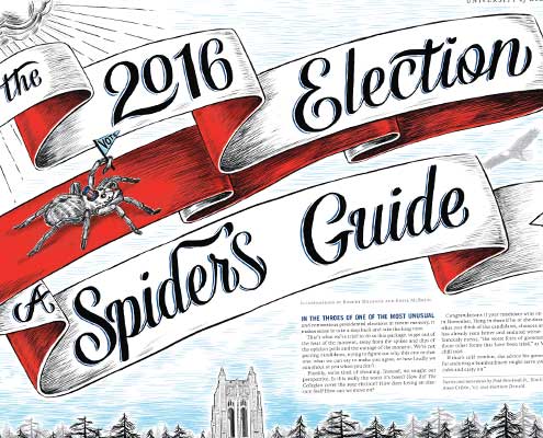 The 2016 Election: A Spider's Guide spread